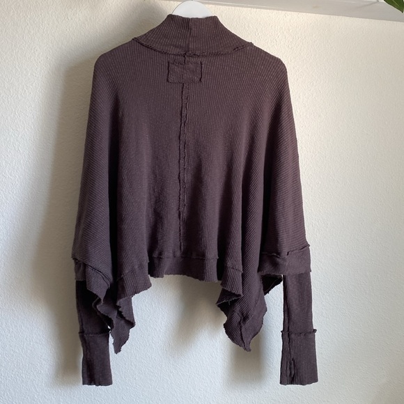 Free People Moon Daisy Thermal Pullover Brown S - Picture 7 of 10